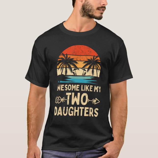 Phantastisch wie meine zwei Tochter spendet Men Fu T-Shirt (Vorderseite)