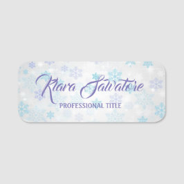 Phantastisch Wonderful Christmas Blue SNowflake Namensschild