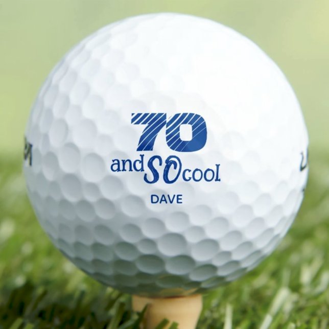 Phantastische 70. Geburtstag coole, blaue Golftäll Golfball (Von Creator hochgeladen)