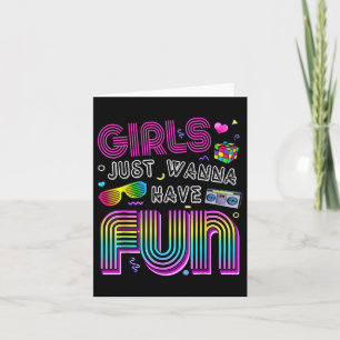 Phantastische 80er Girls haben Spaß in den 80er Ja Karte