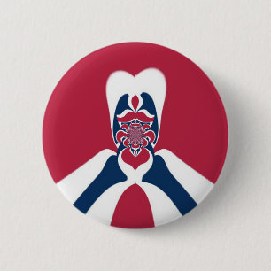Phantastische Abstrakte E.T. Art Print Button