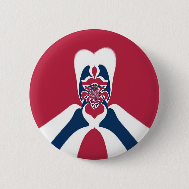 Phantastische Abstrakte E.T. Art Print Button (Vorderseite)