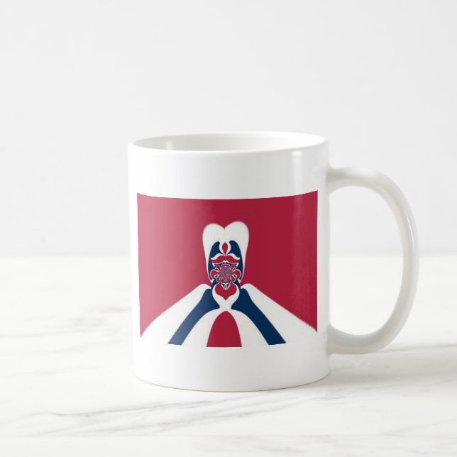 Phantastische Abstrakte E.T. Art Print Kaffeetasse (Rechts)