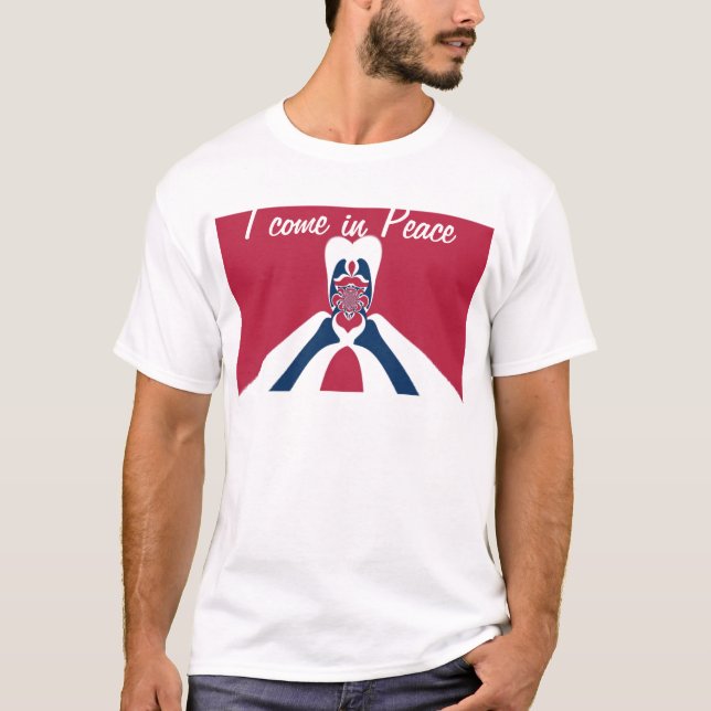 Phantastische Abstrakte E.T. Art Print T-Shirt (Vorderseite)