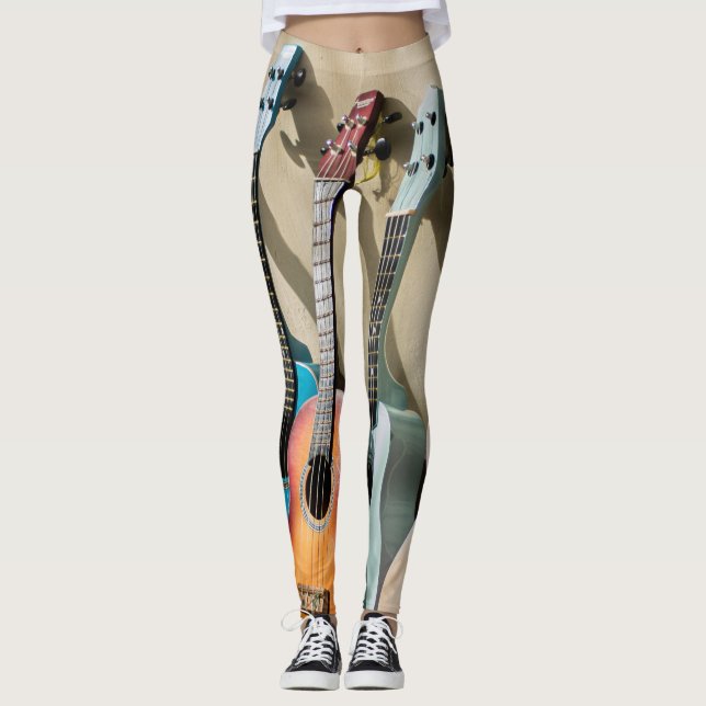 Phantastische akustische Gitarre Leggings (Vorderseite)
