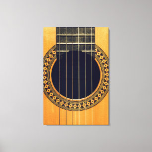 Phantastische akustische Gitarre Leinwanddruck