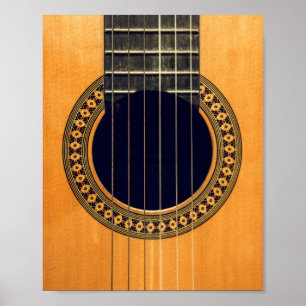 Phantastische akustische Gitarre Poster