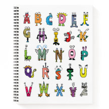 Phantastische Alphabet-Kreaturen | Kinder ABC-Spir