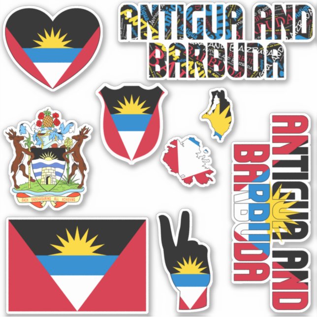 Phantastische Antigua- und Barbuda-Gebilde Aufkleber (Vorderseite)