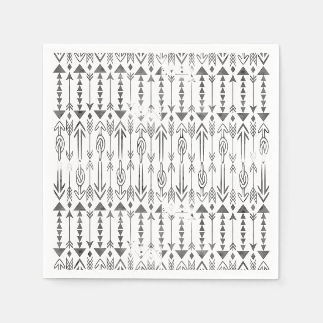 Phantastische Aquarellpfeifen Spritzer grau Serviette (Vorderseite)