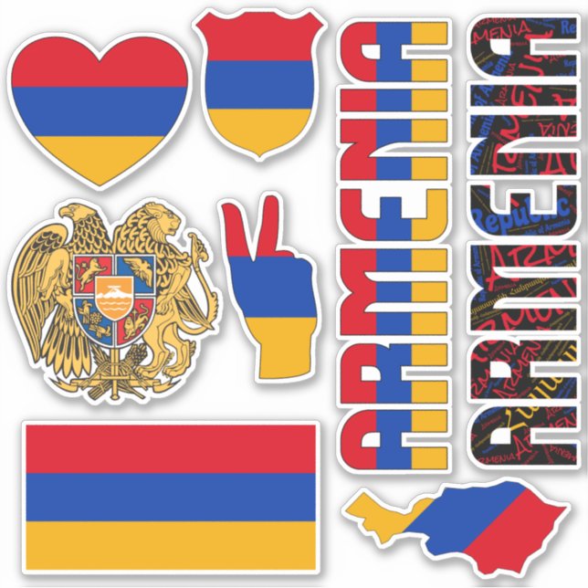 Phantastische Armenien formt Staatssymbole Aufkleber (Vorderseite)