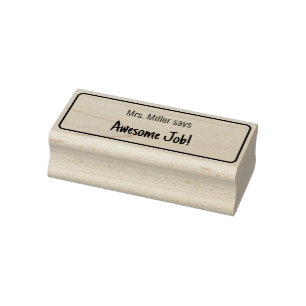 Phantastische Aufgabe! Vorlage für den Lehrernamen Gummistempel