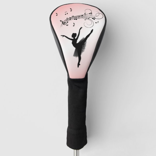 Phantastische Ballerina Tanz mit Musik Rosa Golf Headcover (Vorderseite)