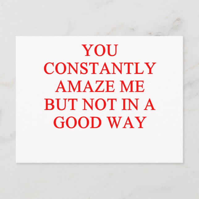 phantastische Beleidigung Postkarte (Vorderseite)