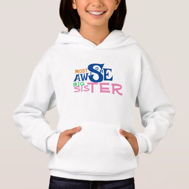 Phantastische Big Sister Girl's Pullover Hoodie (Vorderseite)