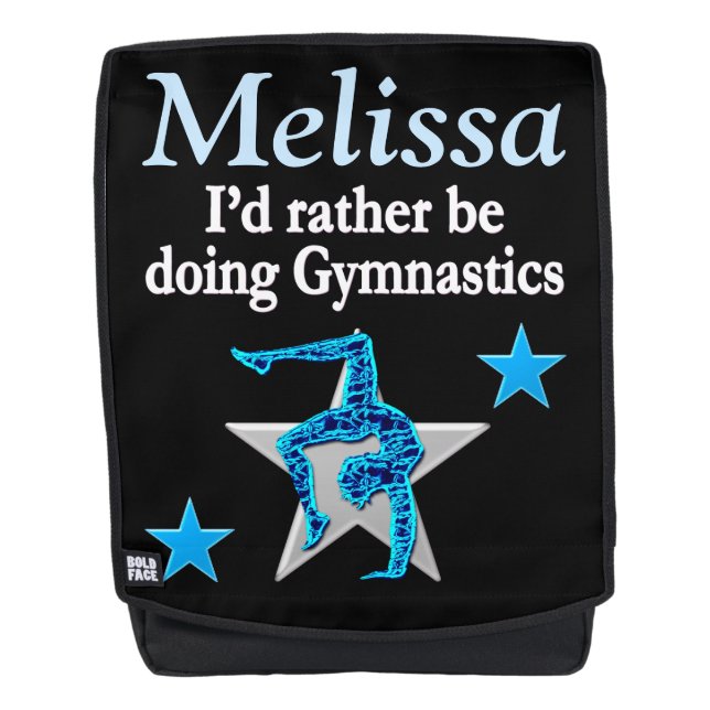 PHANTASTISCHE BLUE PERSONALISIERT GYMNAST-RÜCKPACK RUCKSACK (Vorderseite)