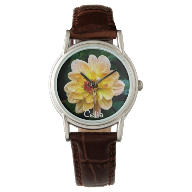 Phantastische Blume Armbanduhr (Vorderseite)