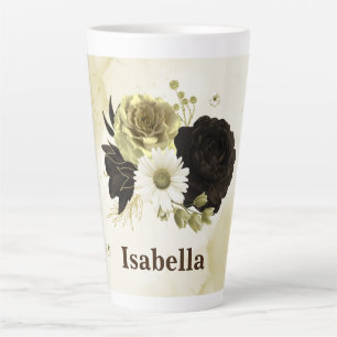Phantastische Blume aus Elfenbeingold, Monogramm Milchtasse