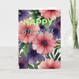 Phantastische Blume glücklich zum Geburtstag Karte