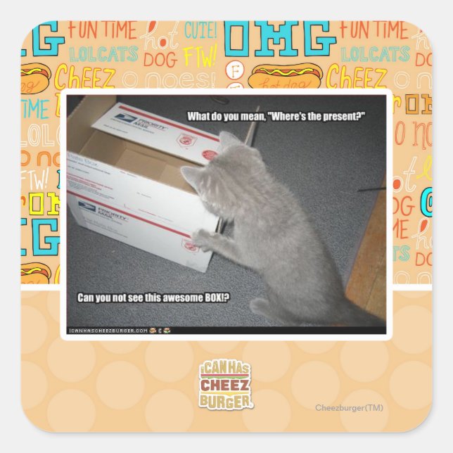 Phantastische Box Quadratischer Aufkleber (Vorderseite)