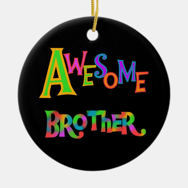 Phantastische Bruder T - Shirt und Geschenke Keramikornament (Vorne)
