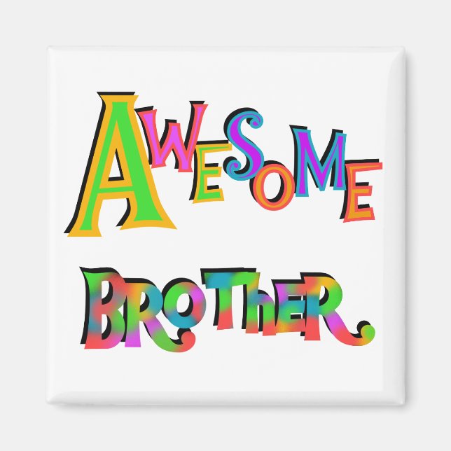 Phantastische Bruder T - Shirt und Geschenke Magnet (Vorne)