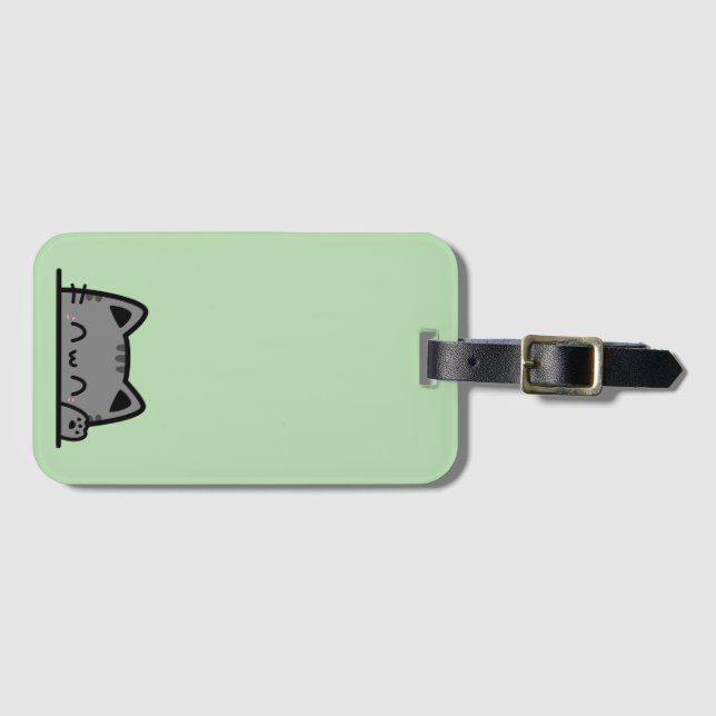 Phantastische Cat-Silhouette Gepäckanhänger (Vorderseite (Horizontal))