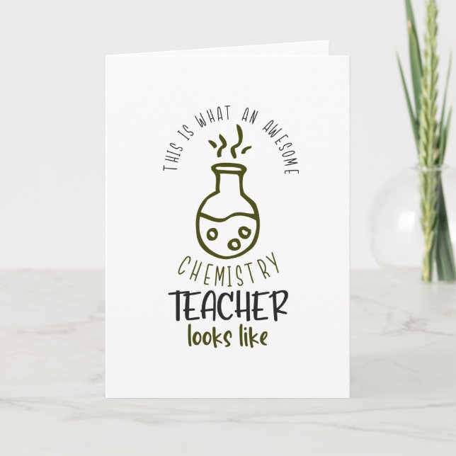 Phantastische Chemie Lehrerin Chemist School Fun Karte (Vorderseite)