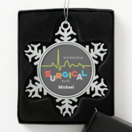 Phantastische Chirurgische Woche Schneeflocken Zinn-Ornament