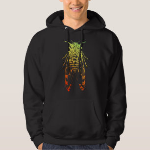 Phantastische Cicada Farbenfrohe Regenbogenbraun f Hoodie