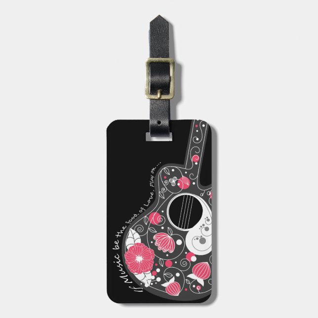 Phantastische coole niedlich trendy Girly Blume Gi Gepäckanhänger (Vorderseite vertikal)