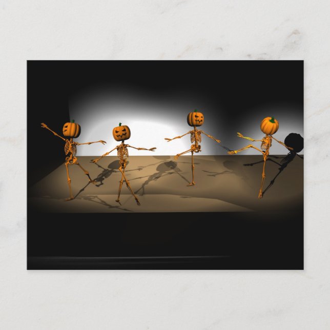 Phantastische Dancing Pumpkins Postkarte (Vorderseite)