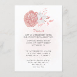 phantastische Details in Rosa und Weiß Begleitkarte