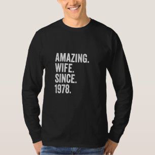 Phantastische Ehefrau Seit 1978 44. Hochzeitstag 4 T-Shirt