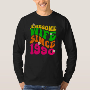 Phantastische Ehefrau seit 1990 Hochzeitstag Groov T-Shirt