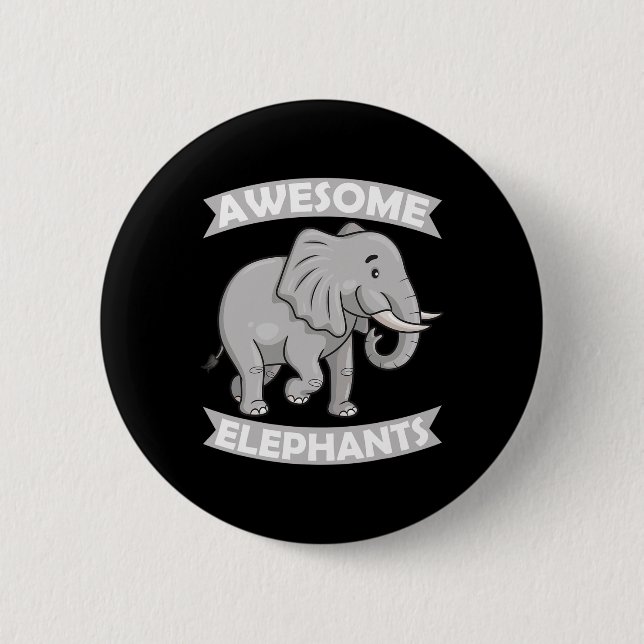 Phantastische Elefanten Zoo Circus Elefant Konserv Button (Vorderseite)