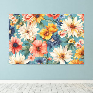 Phantastische elegante sanfte Sommer-Blume Leinwanddruck