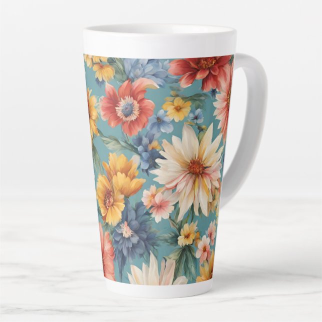 Phantastische elegante sanfte Sommer-Blume Milchtasse (Rechte Ecke)
