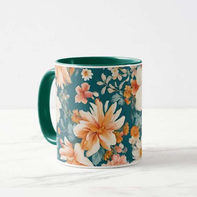 Phantastische empfindliche Blume Tasse (Vorderseite Links)