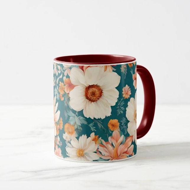 Phantastische empfindliche Blume Tasse (VorderseiteRechts)