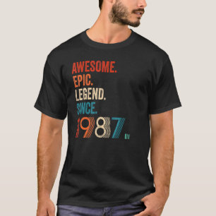 Phantastische Epische Legende seit 1987 36. Geburt T-Shirt