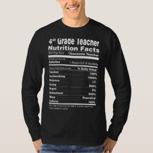 Phantastische Ernährungslage des Lehrers der viert T-Shirt