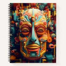 Phantastische Farbkunst Grafik menschliches Gesich