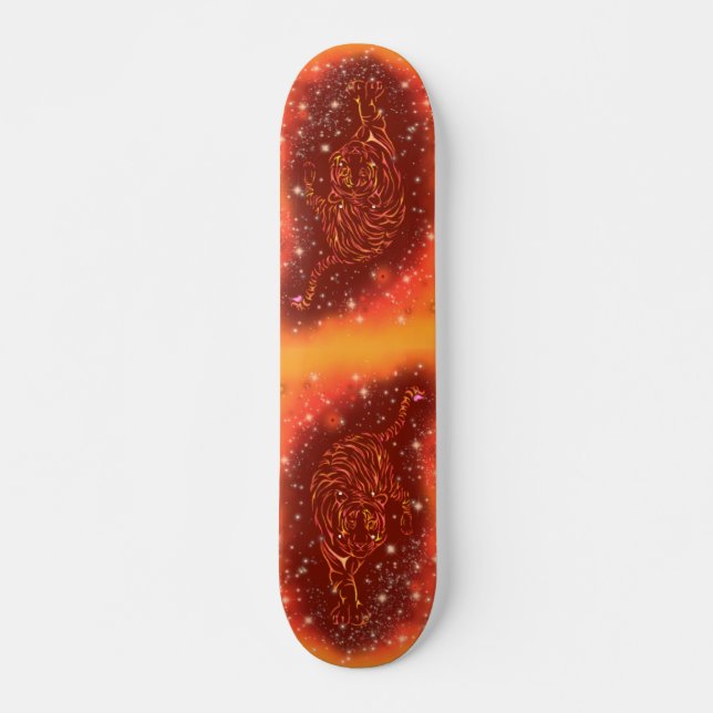 Phantastische Feuerwehrleute, die in der Galaxy St Skateboard (Vorne)