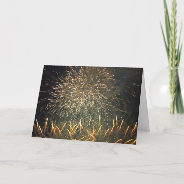 Phantastische Fireworks-Grußkarte Karte (Vorderseite)