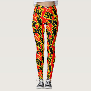 Phantastische Flammen Abstrakte Leggings drucken
