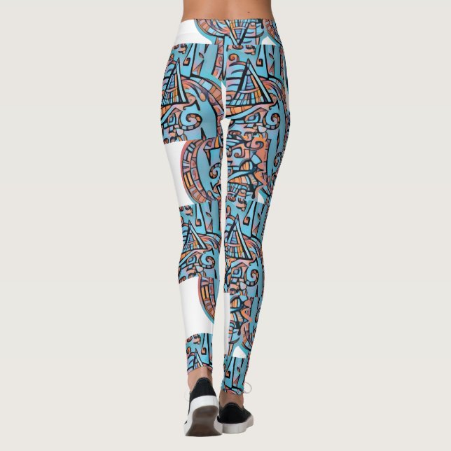 Phantastische Fraktale Leggings (Rückseite)