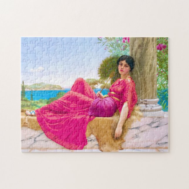 Phantastische Frau in Fuchsia von John William God (Horizontal)