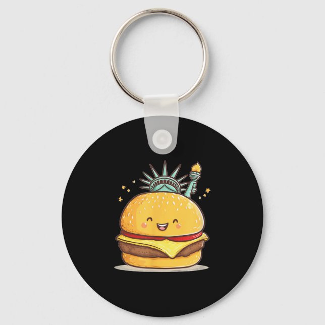 Phantastische Freiheitsstatue Burger-Kostüm für Ju Schlüsselanhänger (Vorderseite)
