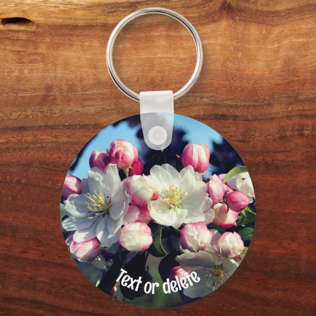 Phantastische Frühlingsblüten Blume Personalisiert Schlüsselanhänger (Vorderseite)